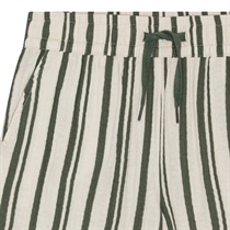 BIRKHOLM Muslin Shorts Natur Beige & Oliven Grøn